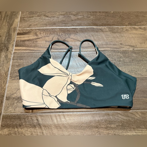 Albion Rise Swimsuit Bralette Bikini Top in Emerald Tigerlily - Picture 3 of 5